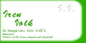 iren volk business card